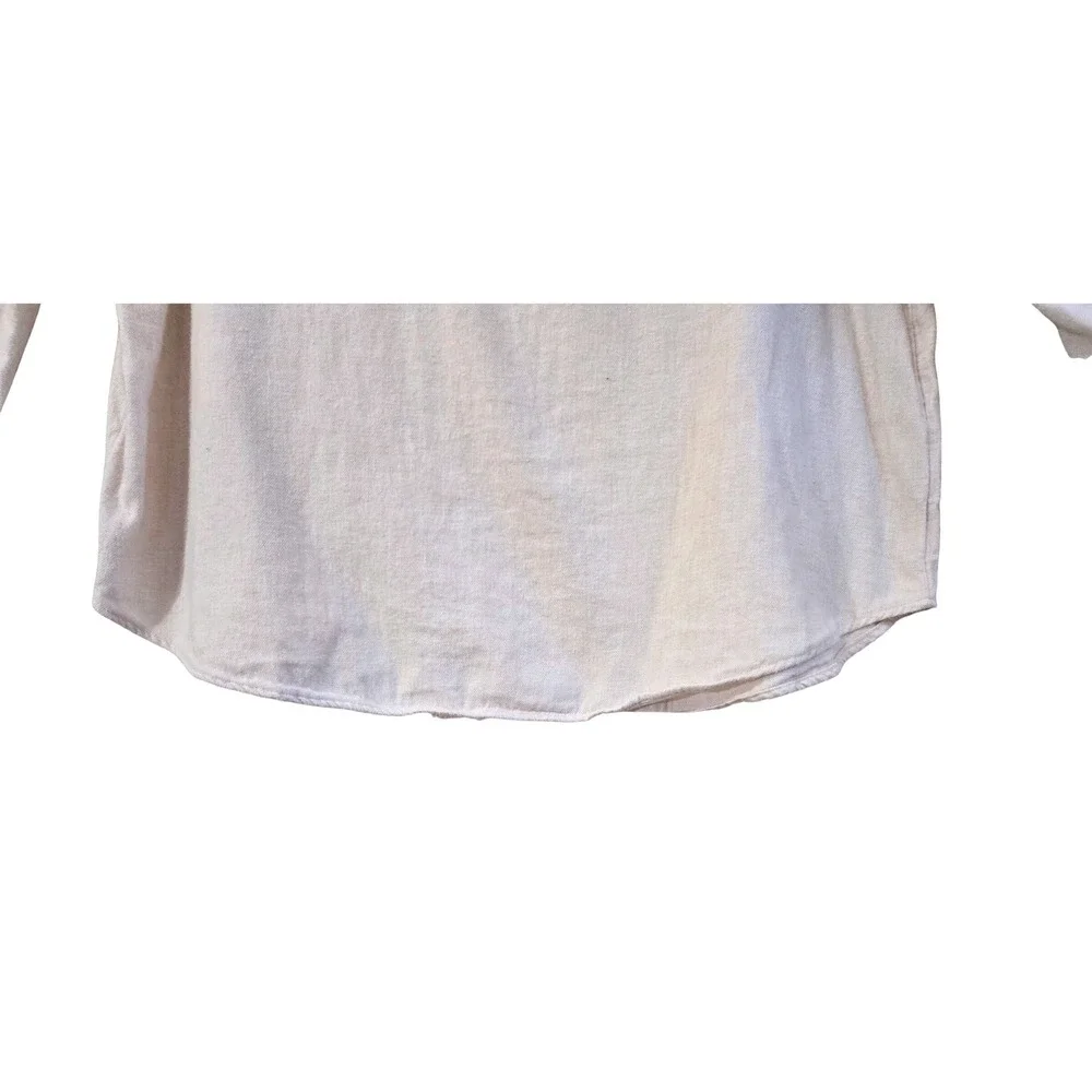 Gorpcore Madewell Do Well Popover Shirt Women's XL Oatmeal Cotton Long‎ Sleeve